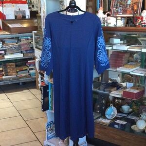Vintage Bob Mackie Dress with Embroidered Sleeves, Sz. M